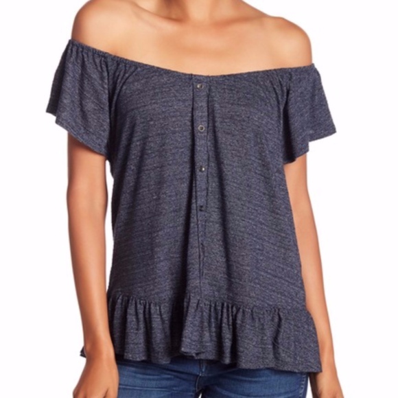Lucky Brand Off The Shoulder Top - Picture 1 of 7